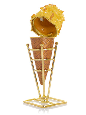 Spécial Été Boîte à bijoux Cornet de Glace Caramel Salé Vanille