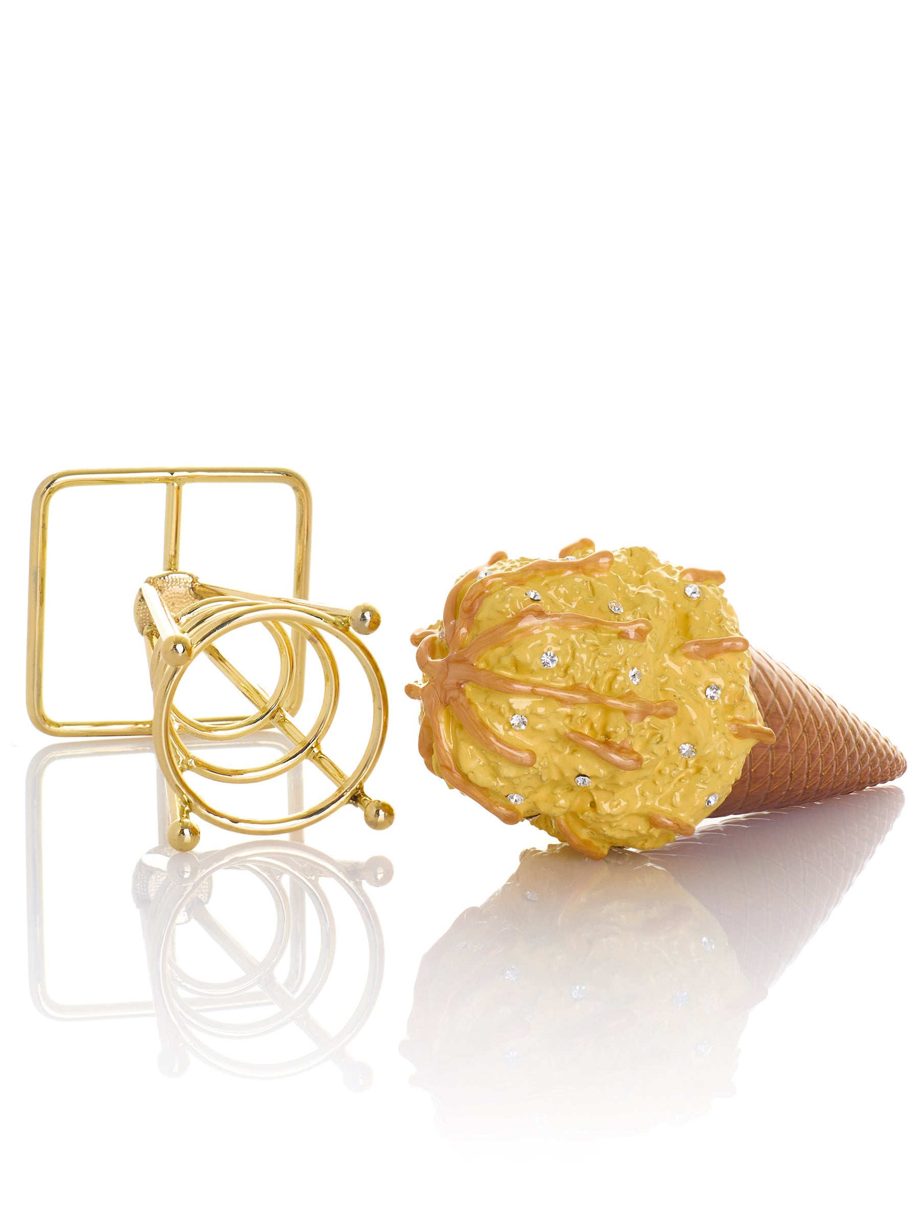 Spécial Été Boîte à bijoux Cornet de Glace Caramel Salé Vanille