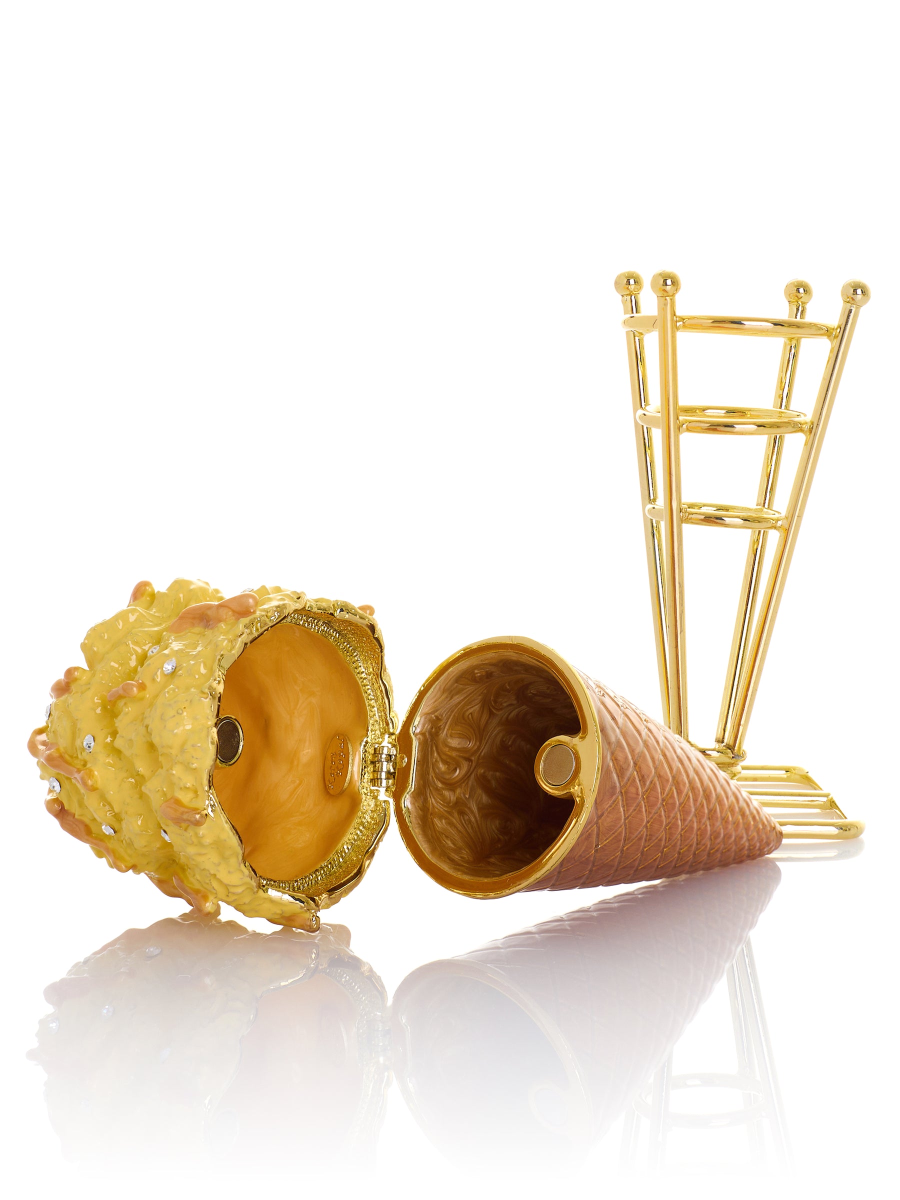 Spécial Été Boîte à bijoux Cornet de Glace Caramel Salé Vanille