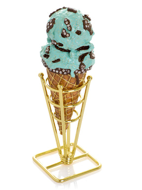 Summer Special Mint Chocolate Chip Ice Cream Cone Trinket Box