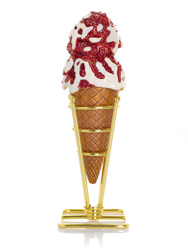 Erdbeer-Vanille-Eis am Stiel Schmuckkästchen