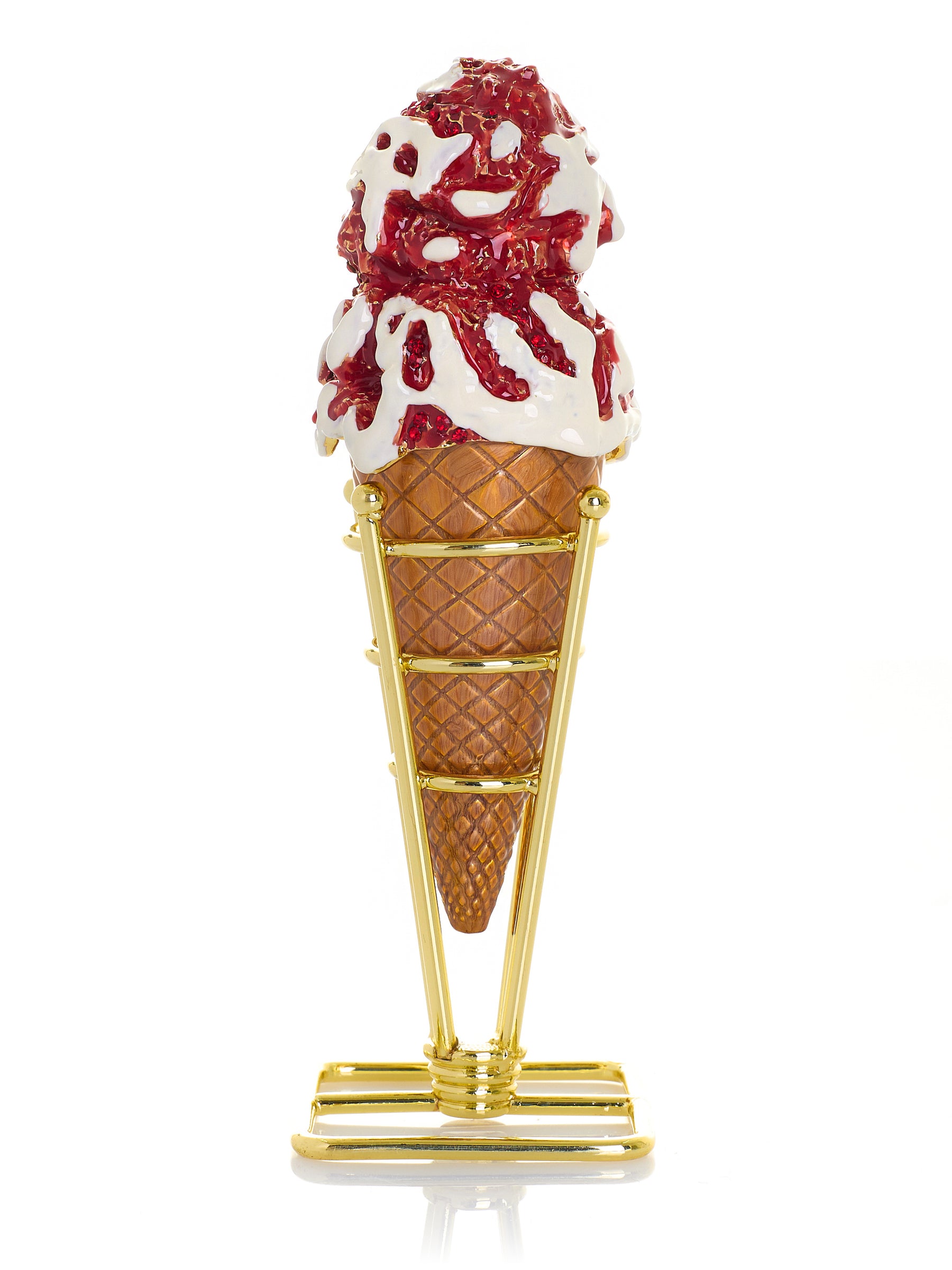 Erdbeer-Vanille-Eis am Stiel Schmuckkästchen