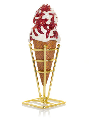 Erdbeer-Vanille-Eis am Stiel Schmuckkästchen