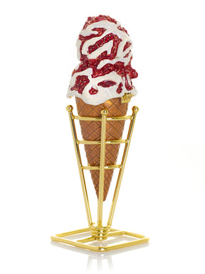 Erdbeer-Vanille-Eis am Stiel Schmuckkästchen