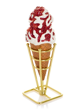 Erdbeer-Vanille-Eis am Stiel Schmuckkästchen