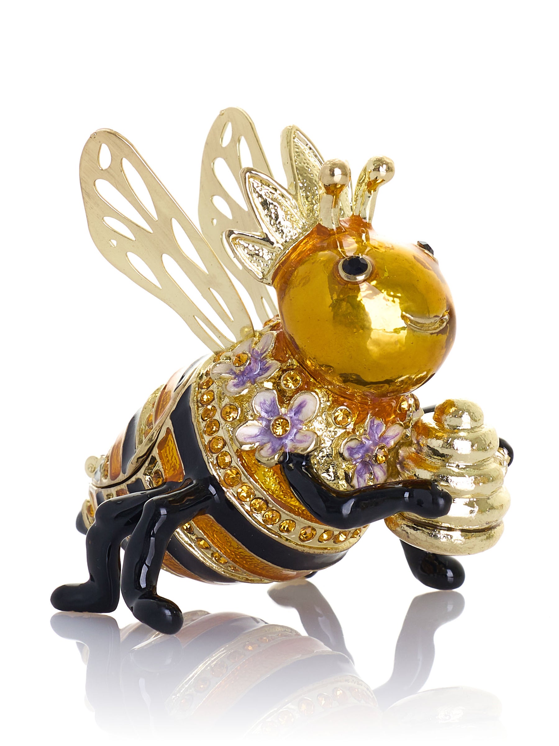 מלכת הדבורים מחזיקה כוורת – קופסת תכשיטים