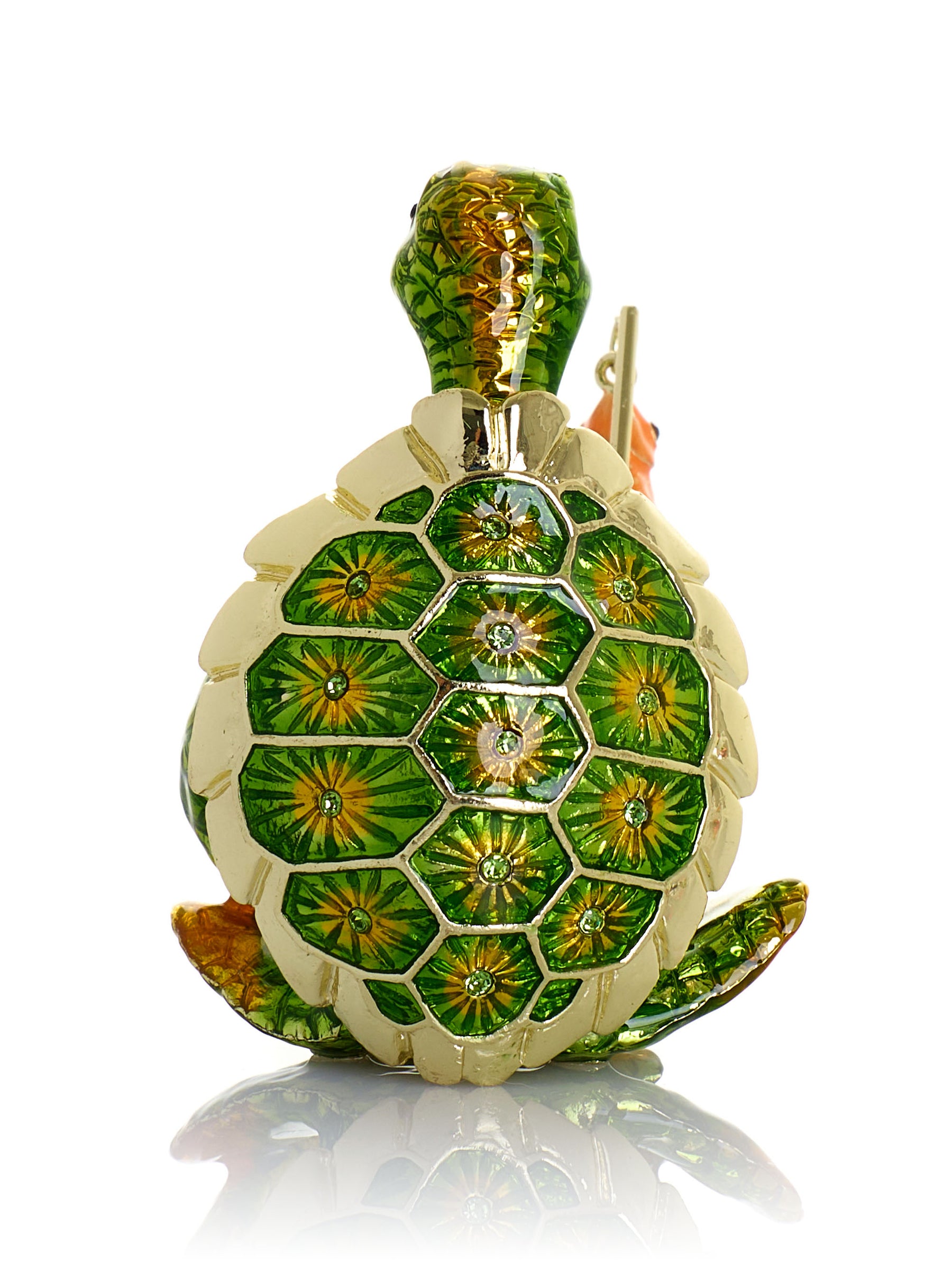Turtle Fishing for a Goldfish Trinket Box