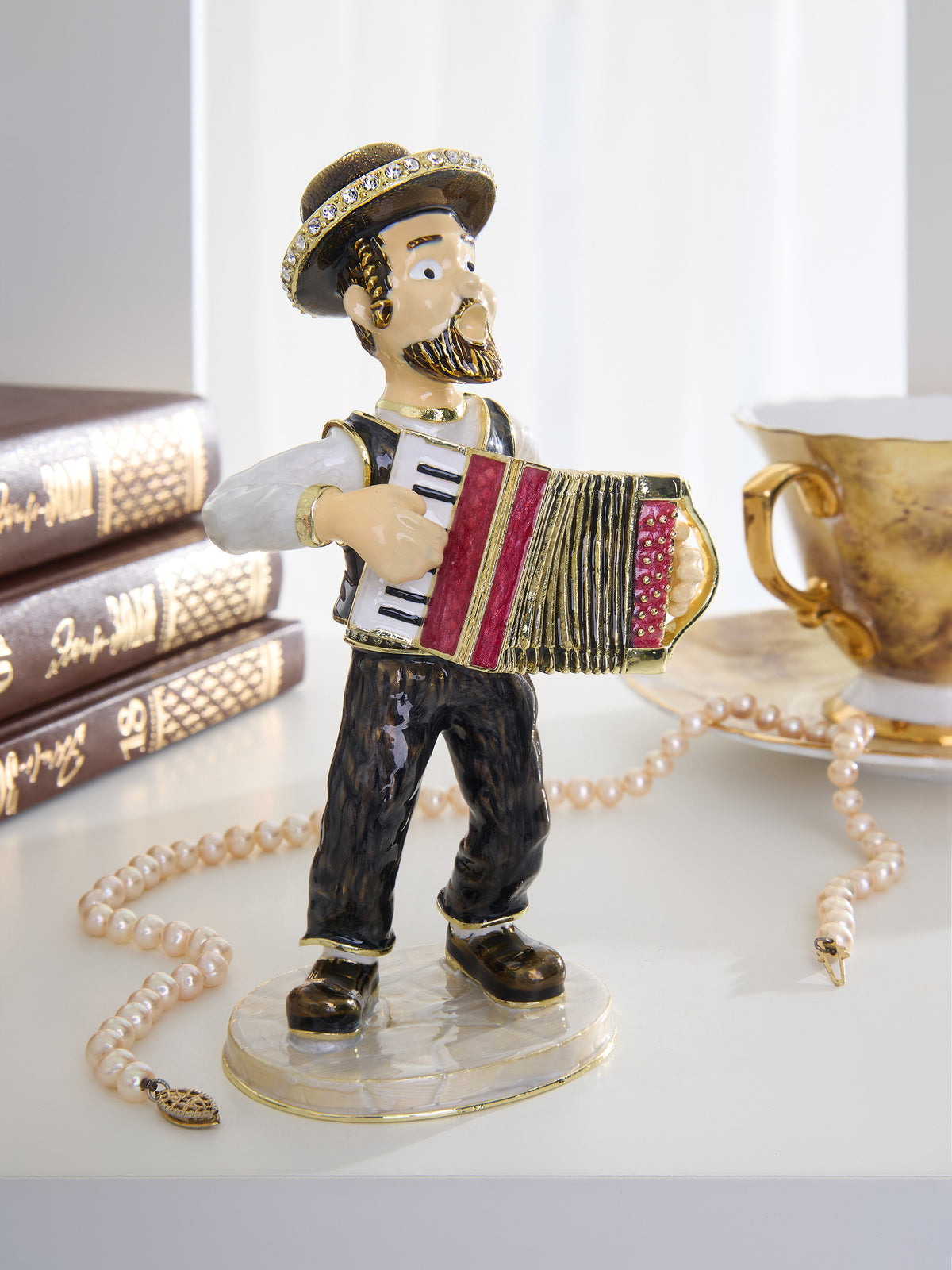 Accordion Music Player Trinket Box