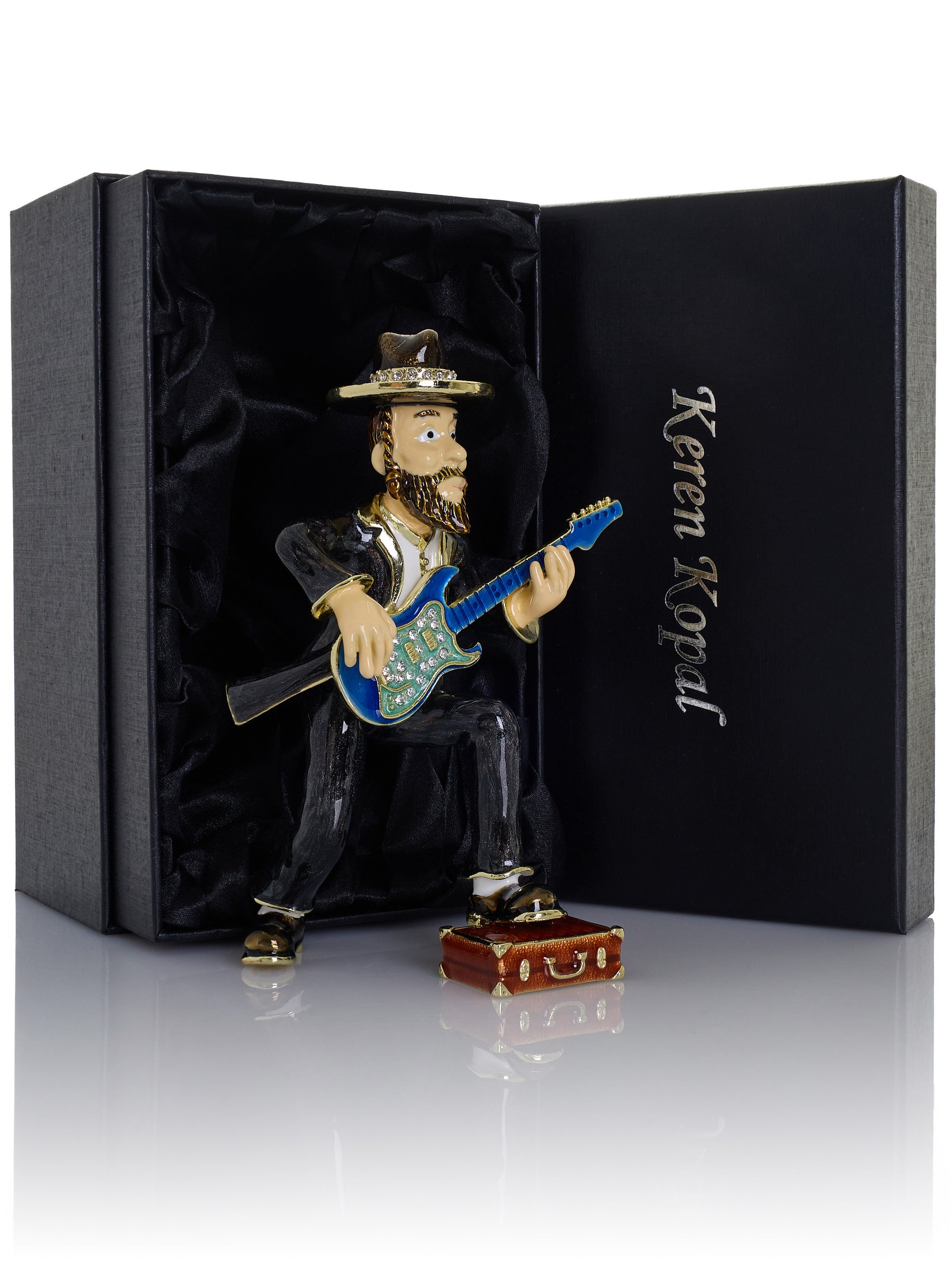 Keren Kopal Guitar Music Player Trinket Box