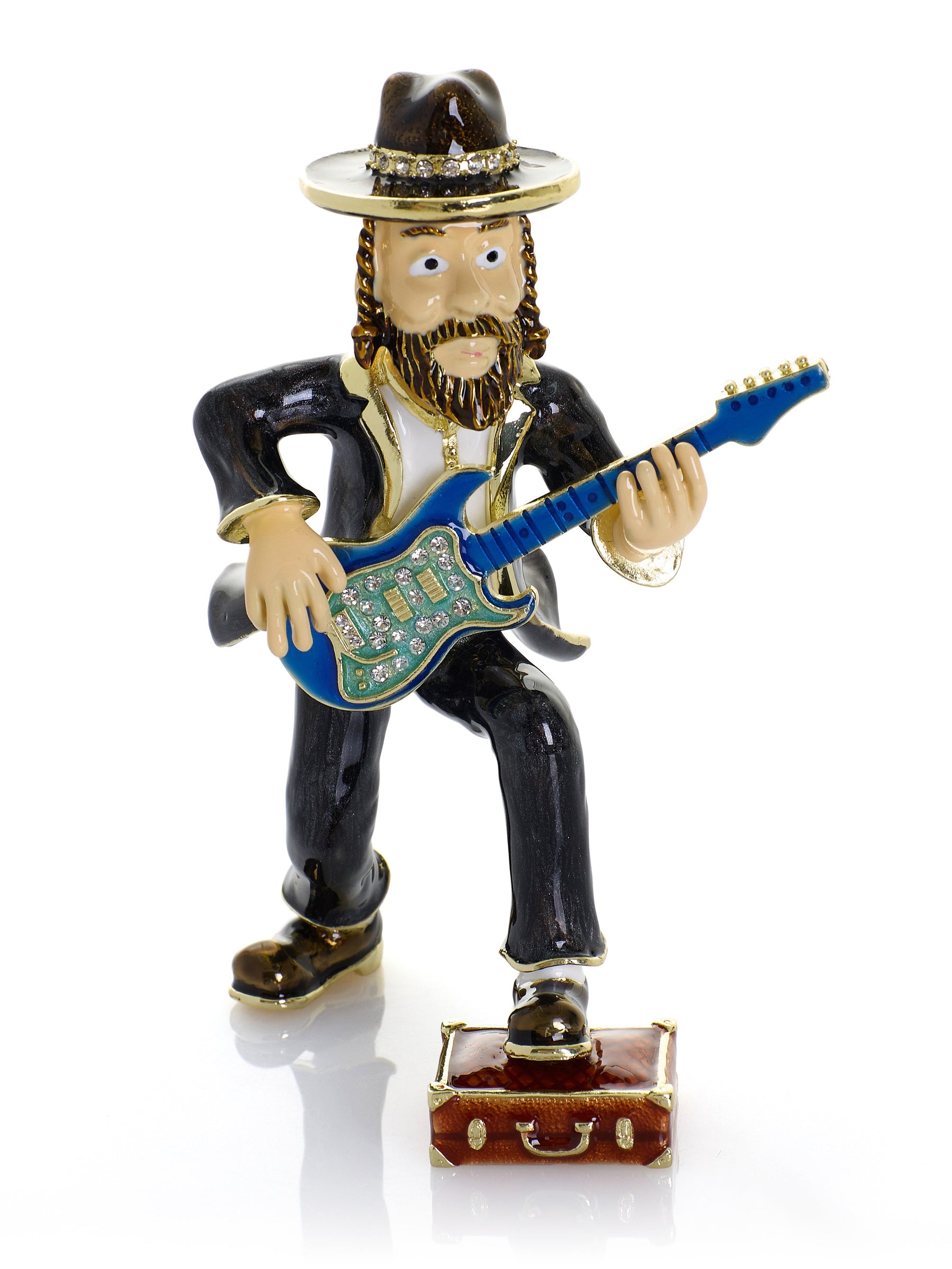 Keren Kopal Guitar Music Player Trinket Box