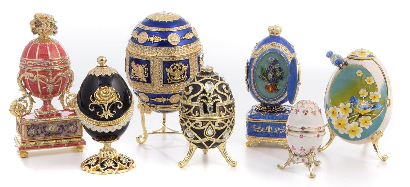 Keren Kopal Faberge-style decorative eggs