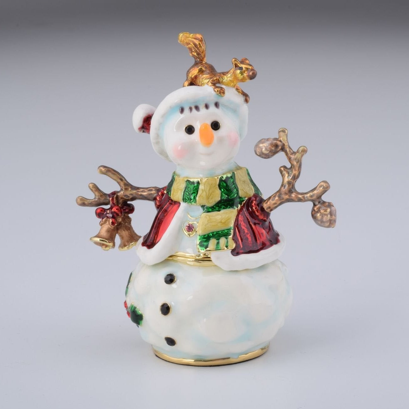 Keren Kopal Christmas Snowman with a Squirrel on His Head  66.00