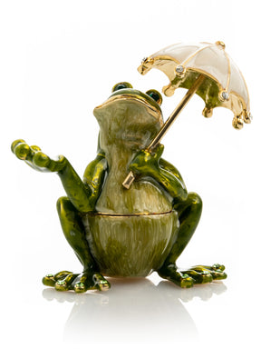 Frog holding an umbrella