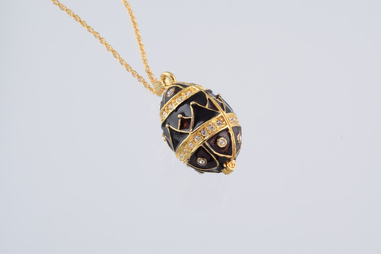 Keren Kopal Gold & Black Egg Pendant Necklace  39.00