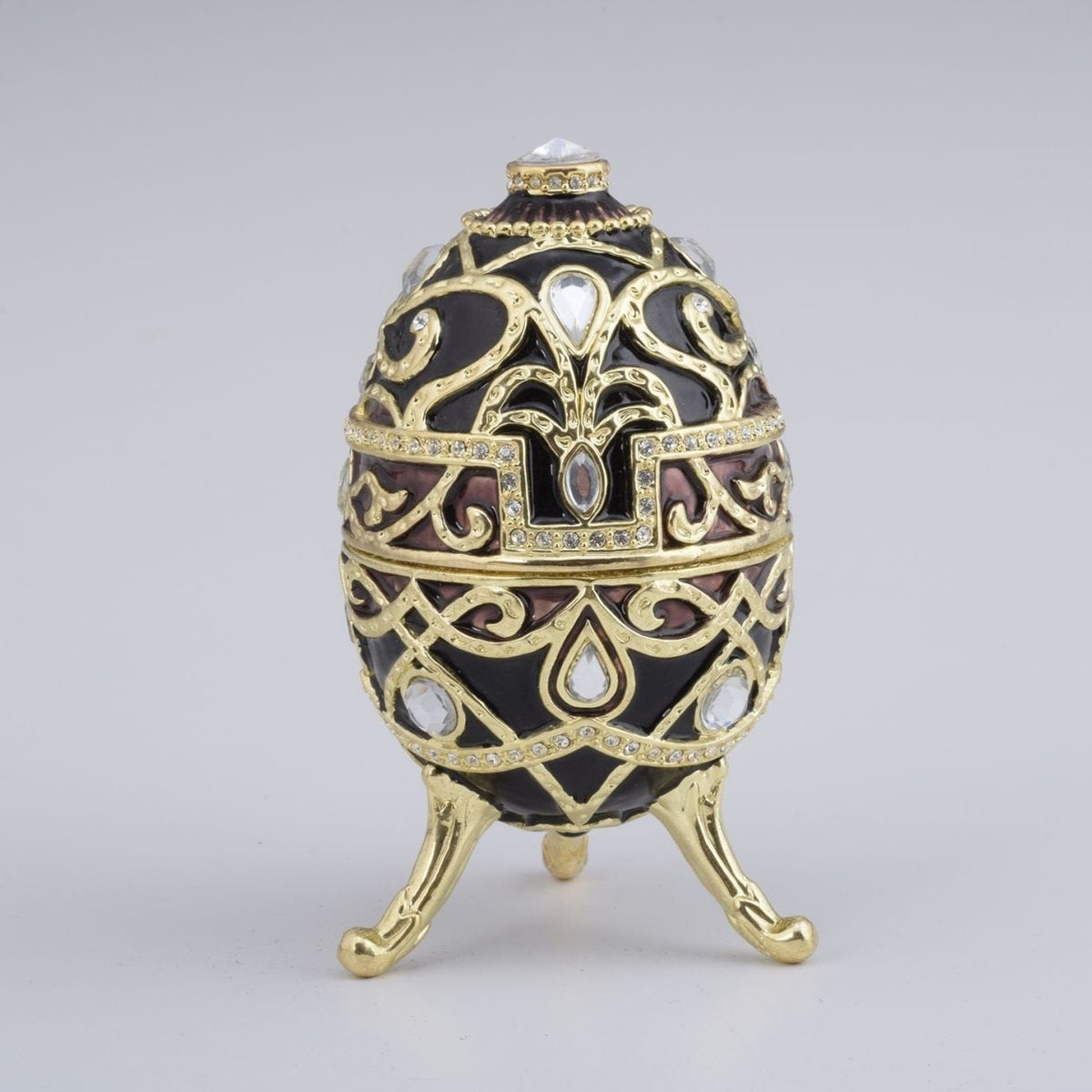 Keren Kopal Gold & Black Faberge Style Egg  94.50