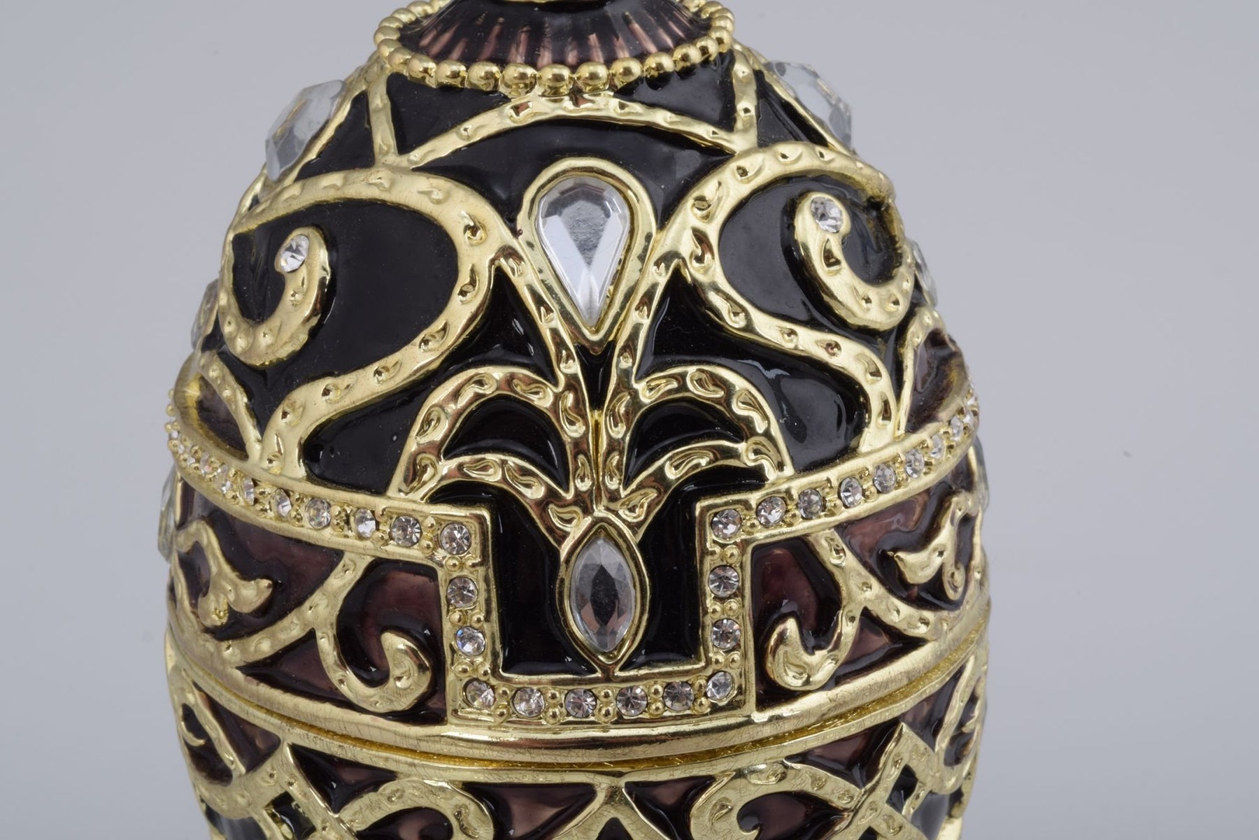 Keren Kopal Gold & Black Faberge Style Egg  94.50