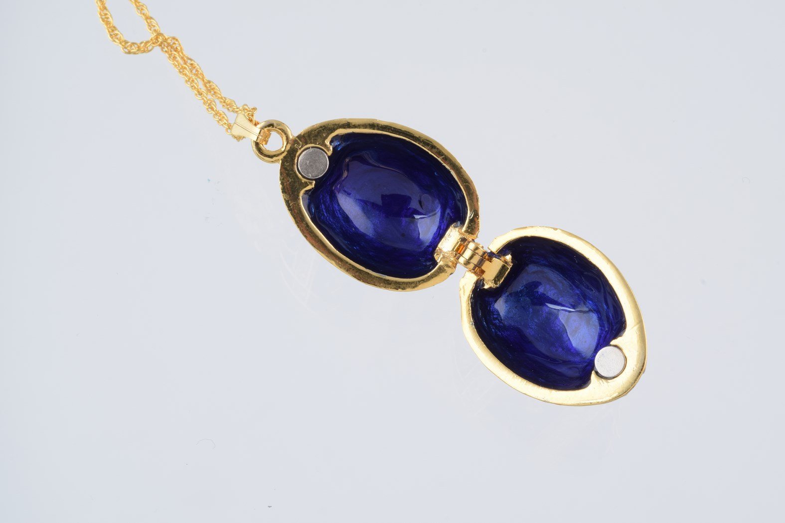 Keren Kopal Gold & Blue Egg Pendant Necklace  39.00