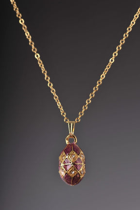 Keren Kopal Magenta & Gold Egg Pendant Necklace Pendant 36.00