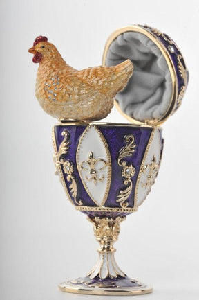 Keren Kopal Purple Faberge Egg with chicken  99.00