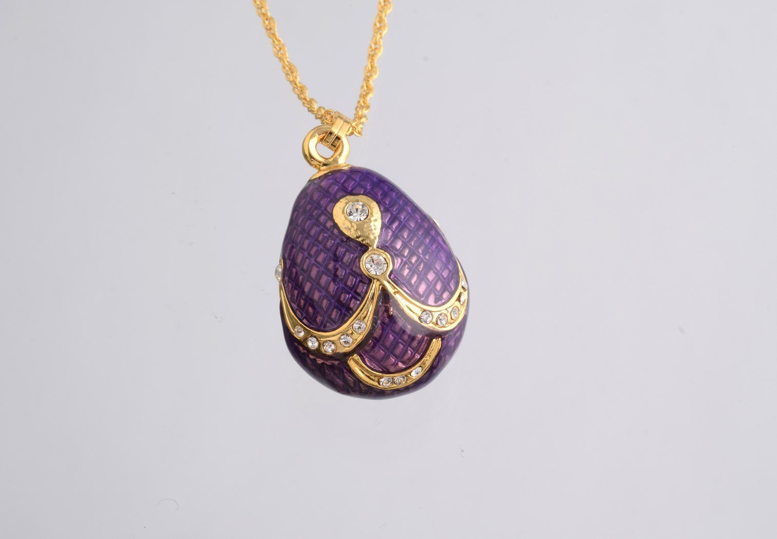 Keren Kopal Purple & Gold Egg Pendant Necklace  39.00