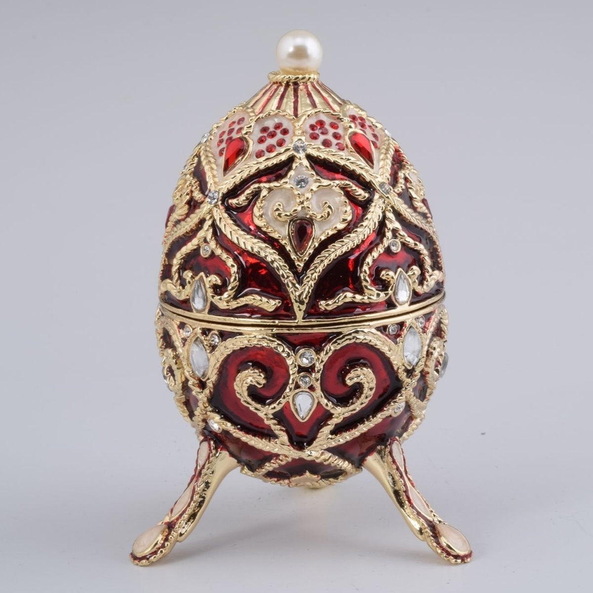 Keren Kopal Red Faberge Style Music Playing Egg  96.50