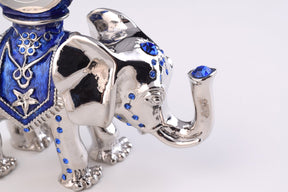 Keren Kopal Silver Elephant with Clock  71.50