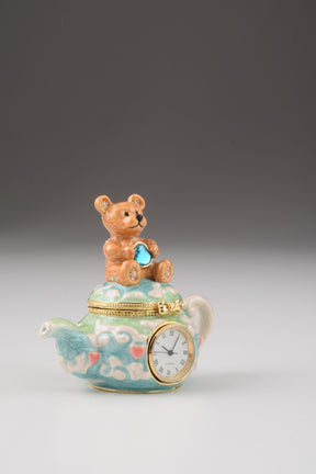 Keren Kopal Teddy Bear Sitting on a Teapot  89.00