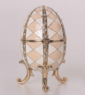 Keren Kopal White & Pink Music Playing Faberge Egg  102.00