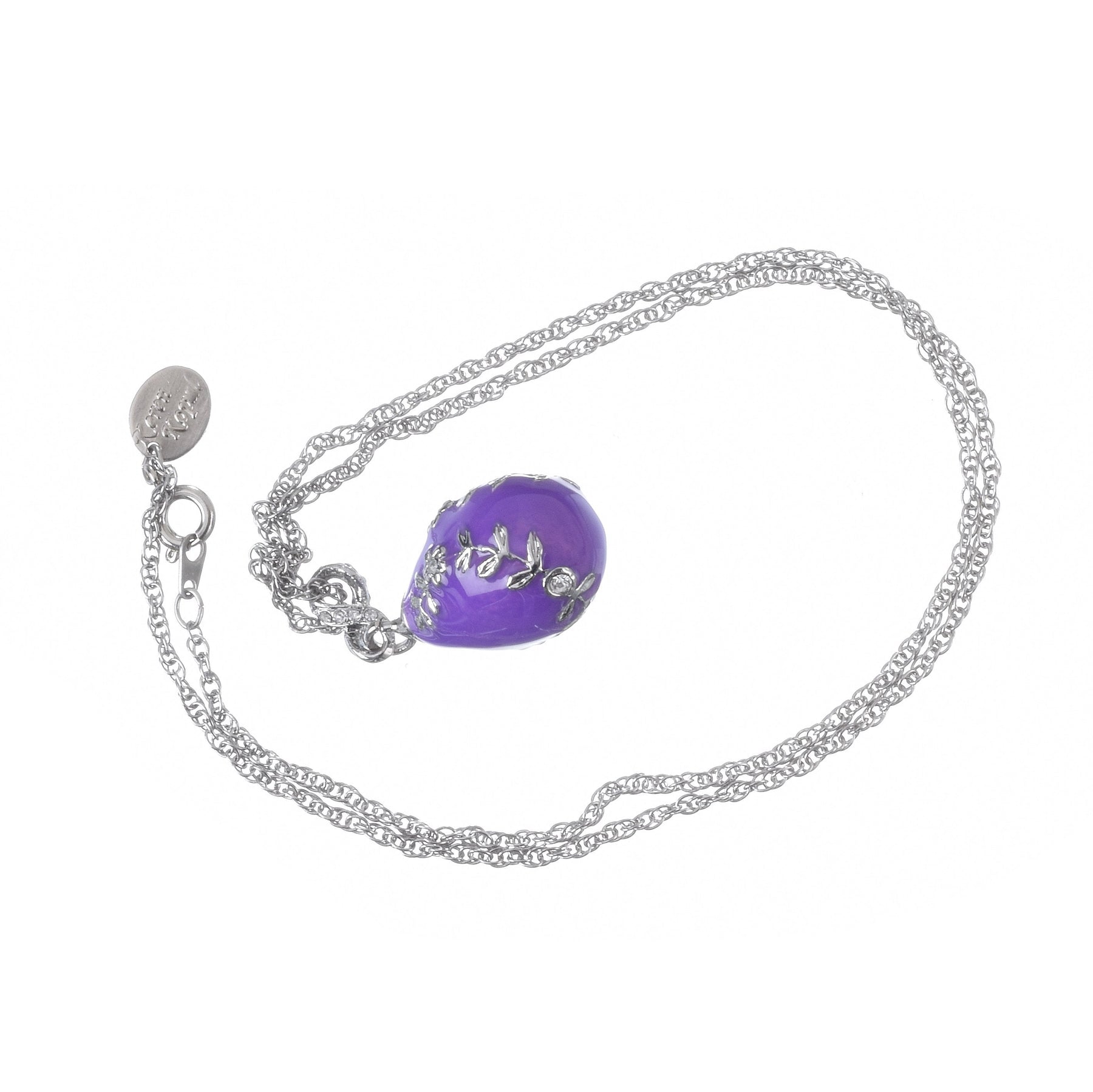 Purple Egg Pendant Necklace jewelry Keren Kopal