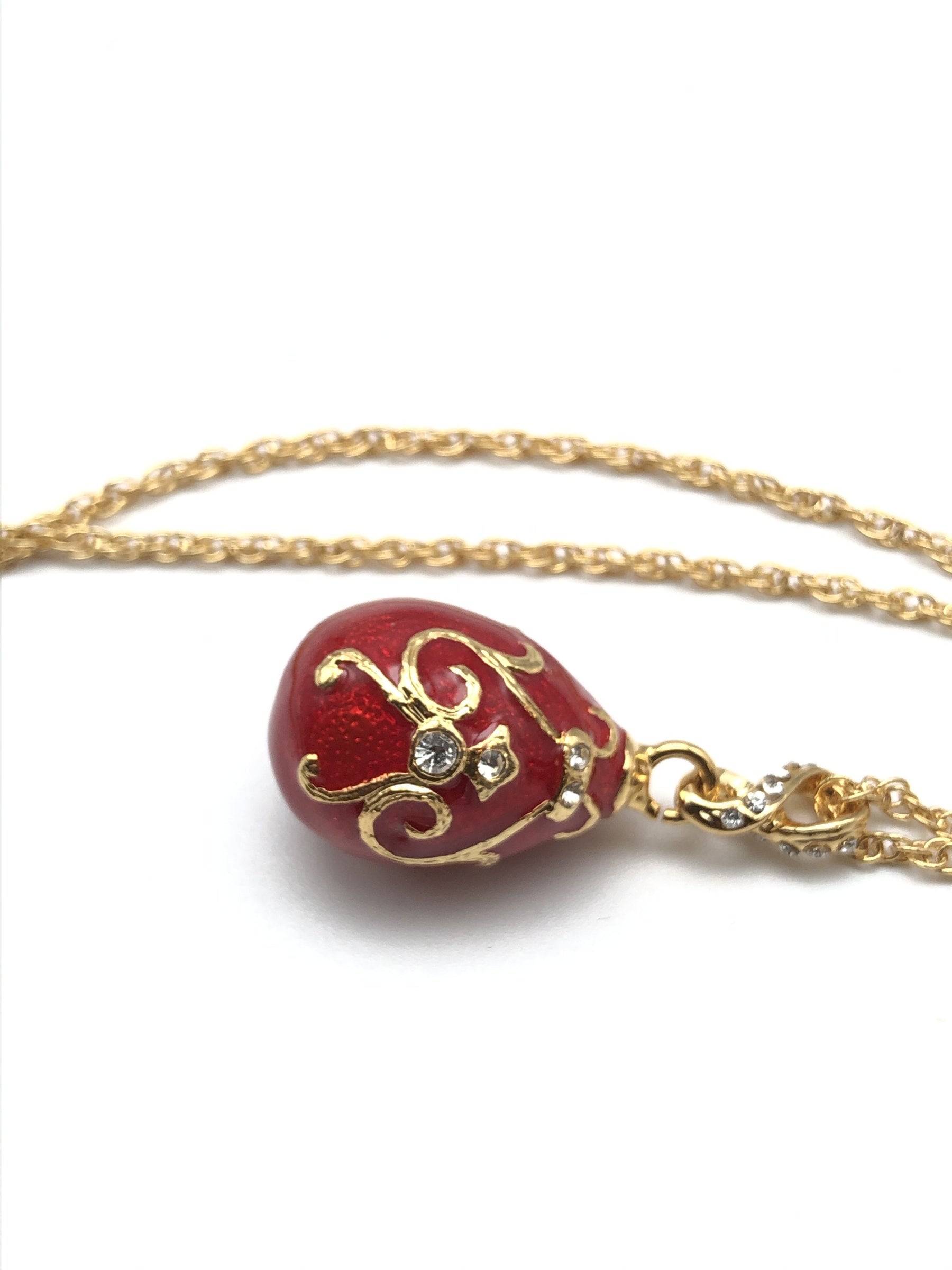 Red Egg Pendant Necklace jewelry Keren Kopal