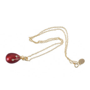 Red Egg Pendant Necklace jewelry Keren Kopal