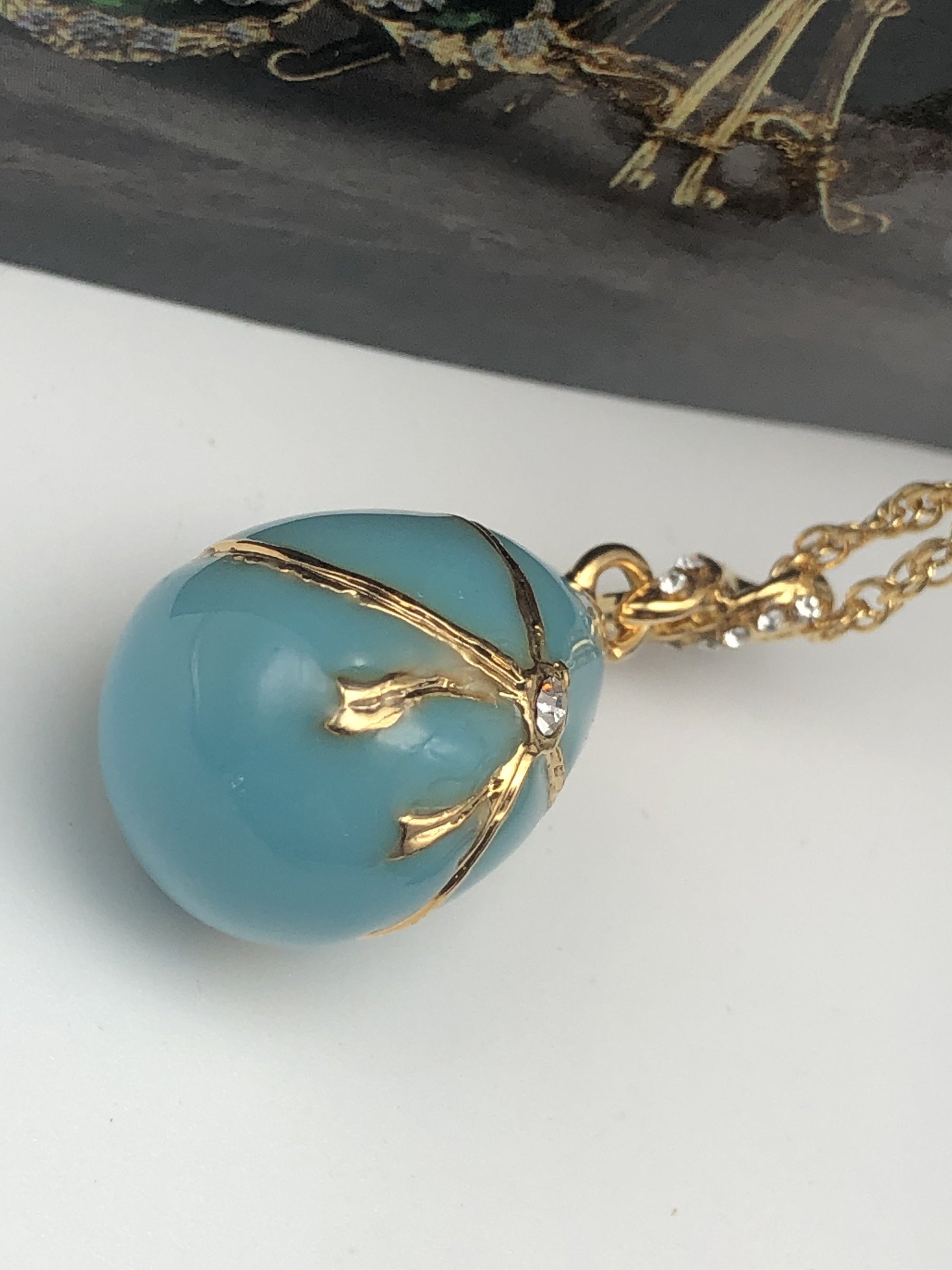 Turquoise Egg Pendant Necklace jewelry Keren Kopal